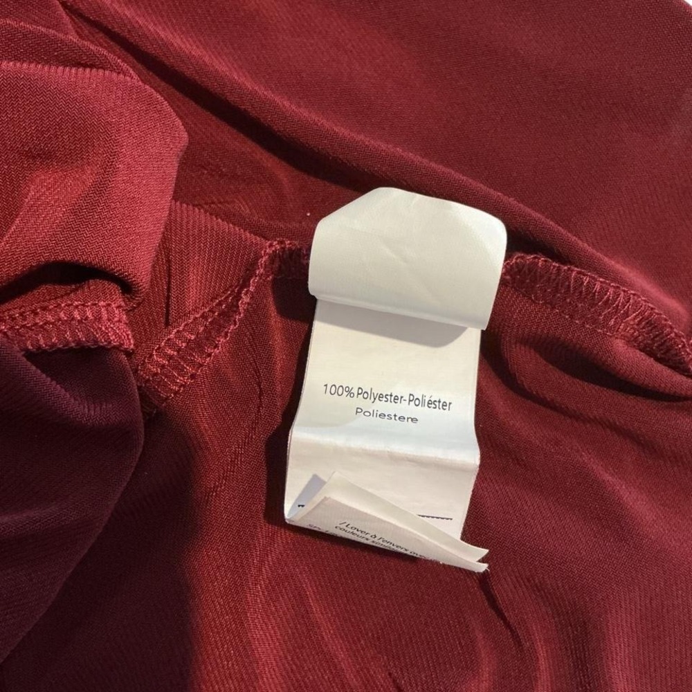 Cupshe Bodycon Dress Women Burgundy Excellent Ruched Mock Neck Midi Sleeveless - Picture 7 of 8